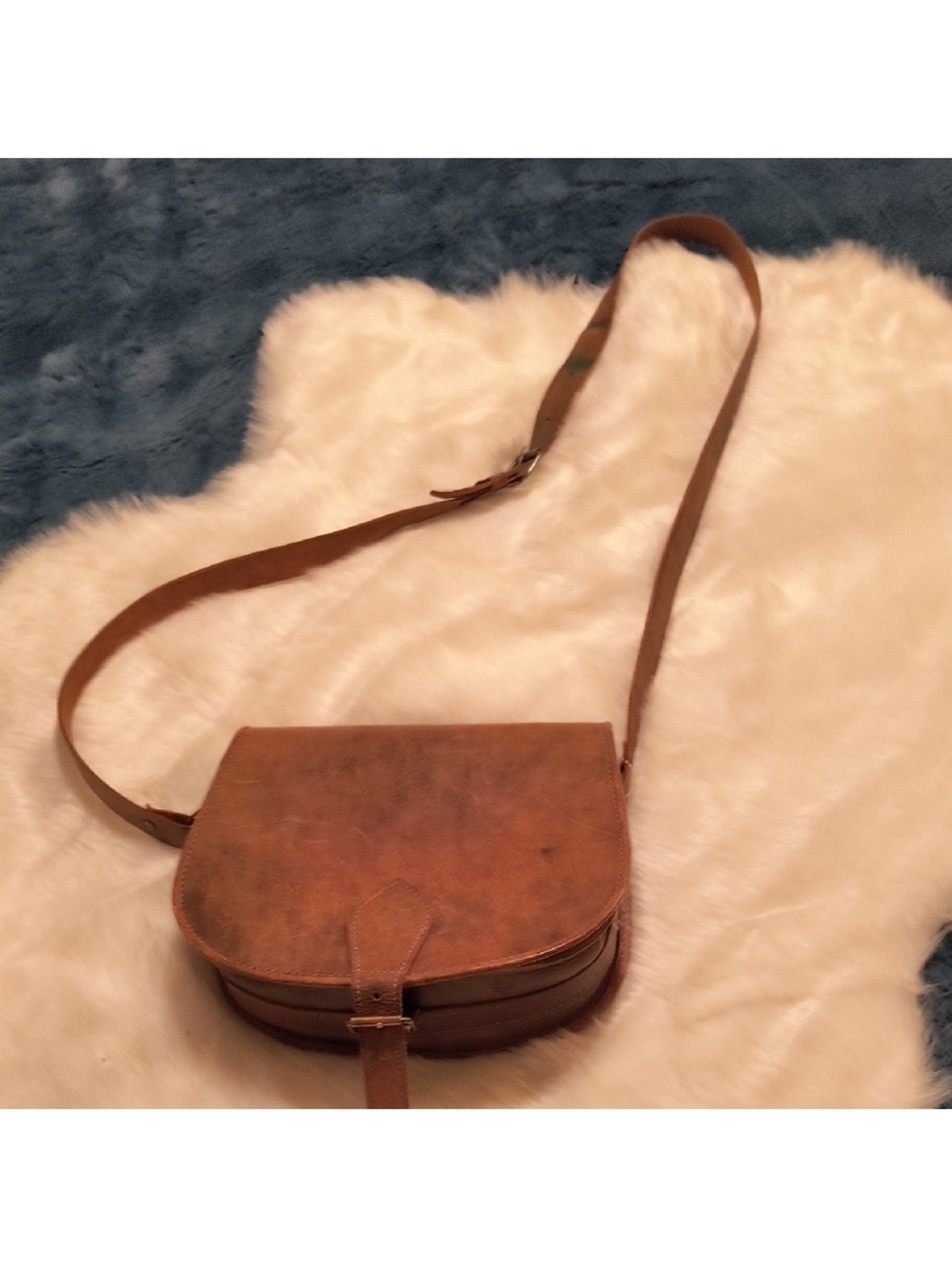 Vintage Brown And Green
Leather Crossbody Bag